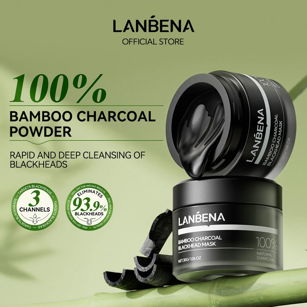 LANBENA BAMBOO & CHARCOAL BLACKHEADS REMOVER