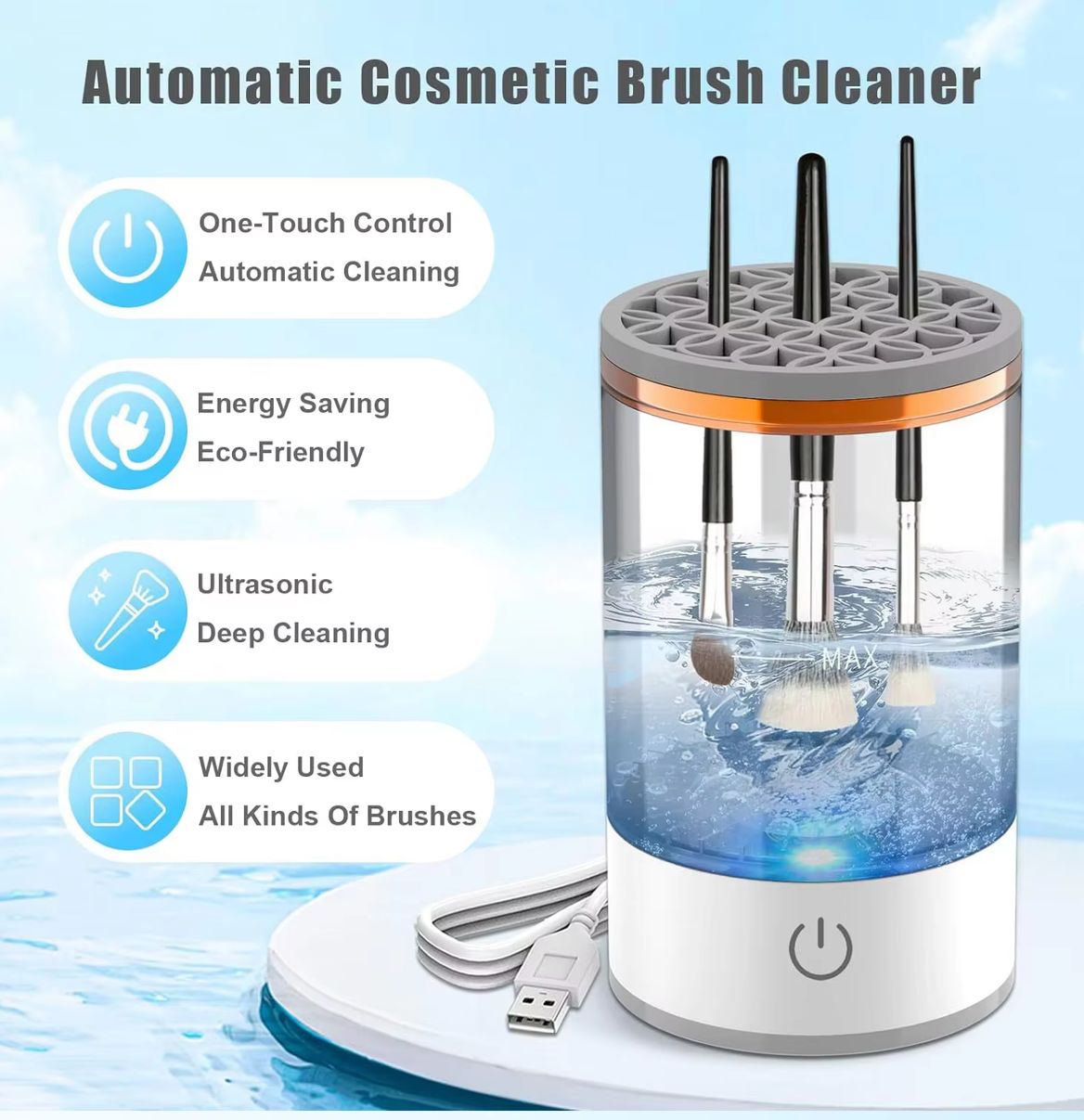 Glowpop Electric Makeup Brush Cleaner