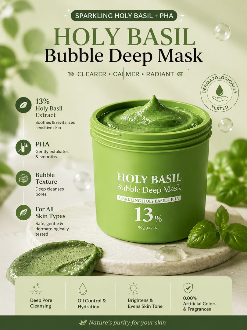 HOLY BASIL BUBBLE DEEP MASK