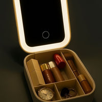 Makeup Organizer + Led Light Mirror