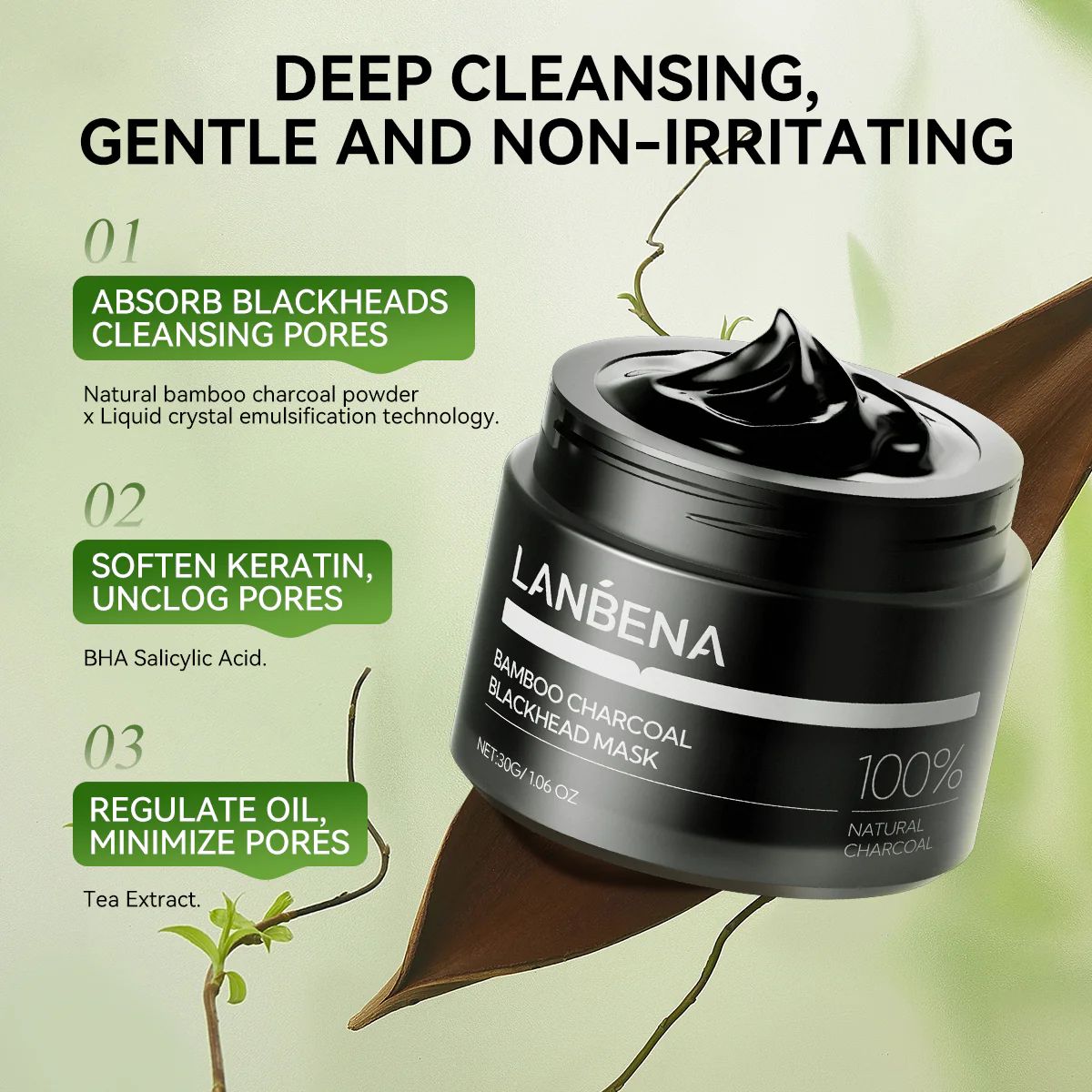 LANBENA BAMBOO & CHARCOAL BLACKHEADS REMOVER