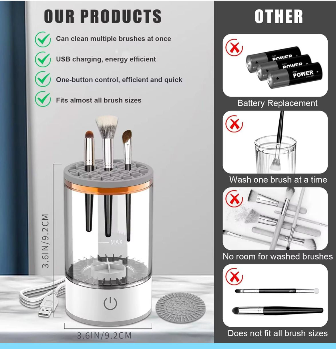 Glowpop Electric Makeup Brush Cleaner