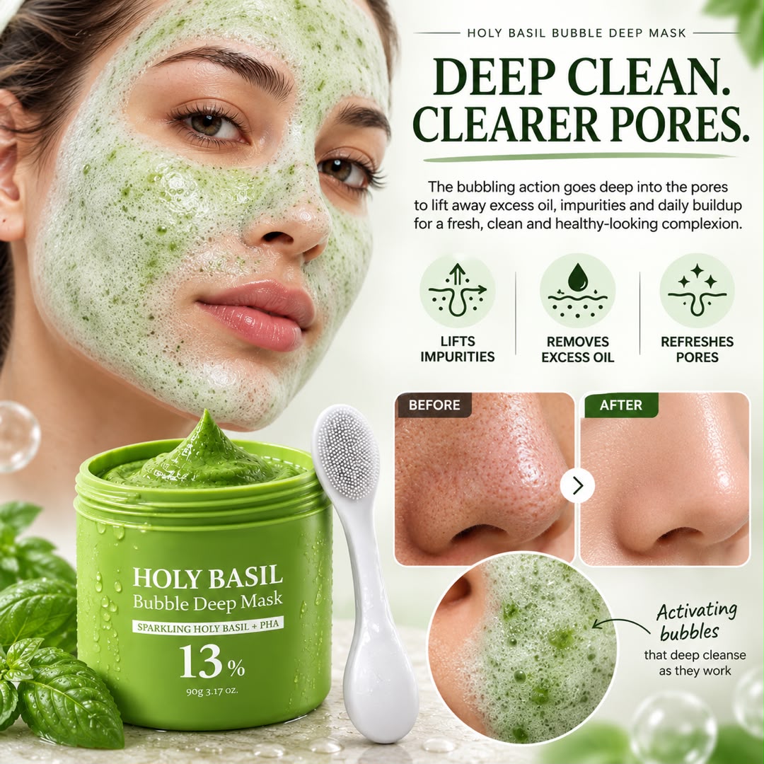 HOLY BASIL BUBBLE DEEP MASK