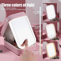 Makeup Organizer + Led Light Mirror